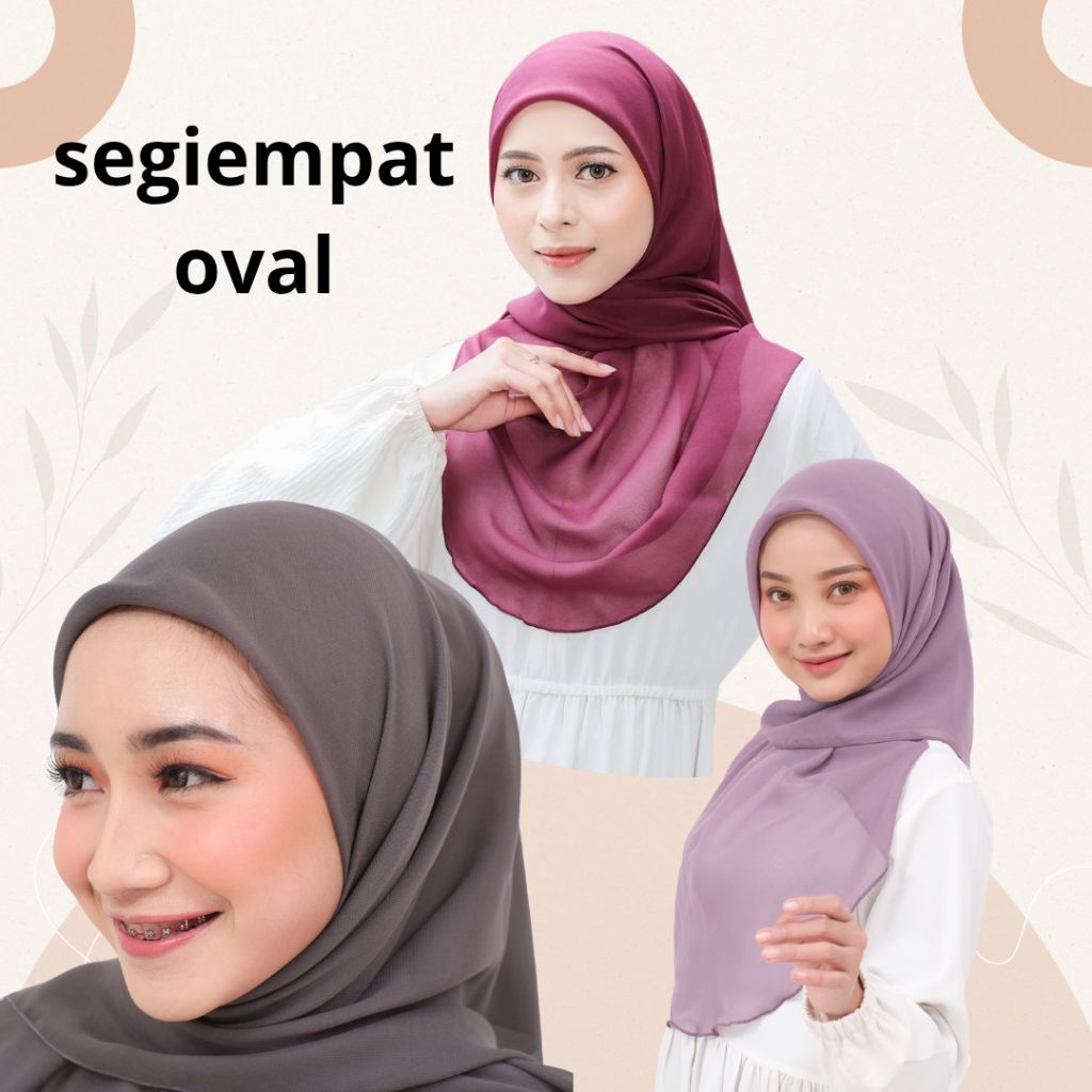 FATMA HIJAB FASHION—HIJAB SEGIEMPAT OVAL HIJAB SEGIEMPAT PREMIUM HIJAB SEGIEMPAT