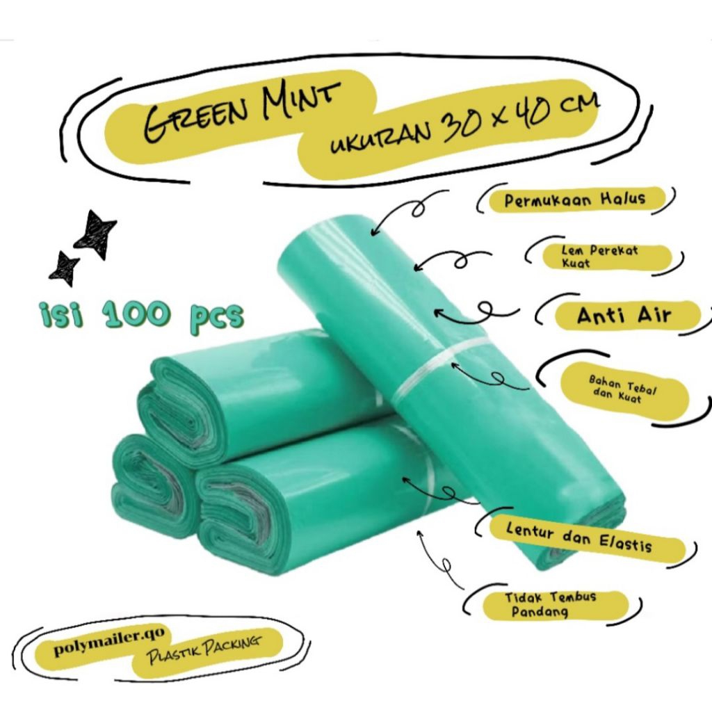 

POLYMILER HIJAU TOSCA PREMIUM GLOSSY UKURAN 30x40cm ISI 100 PCS