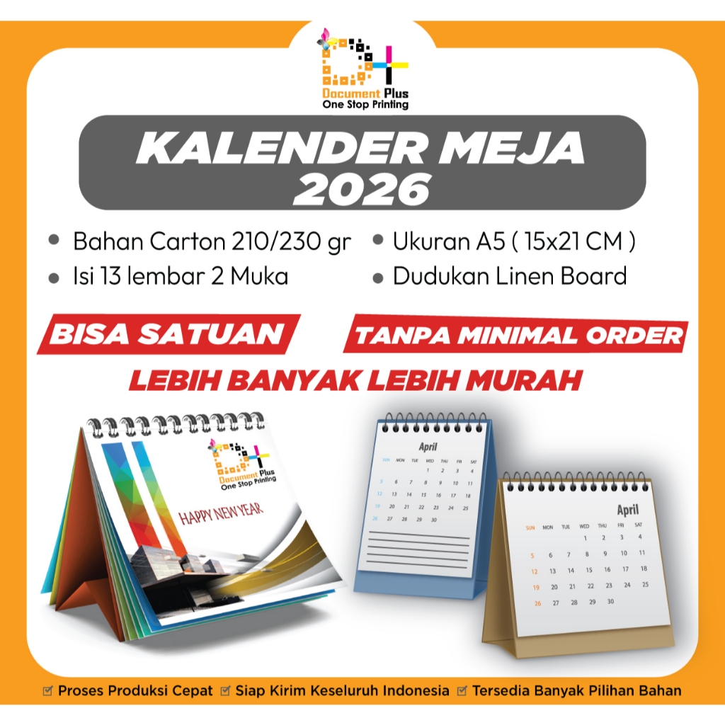 

KALENDER MEJA 2026 CUSTOM A5 2MUKA 13 LEMBAR KALENDER DUDUK LINEN BOARD TEBAL