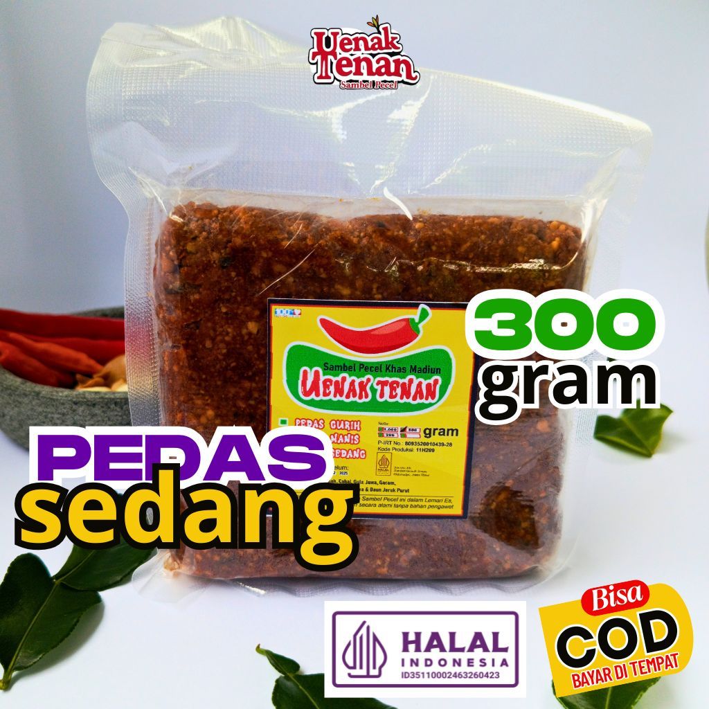 

Sambel Pecel Uenak Tenan Varian Pedas Sedang 300 gram