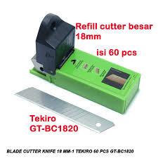 

ISI PISAU CUTTER BESAR 18MM-1 60 PCS TEKIRO / BLADE CUTTER KNIFE 18MM-1