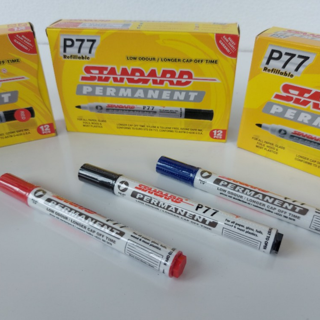 

STANDART SPIDOL PERMANENT P77 HITAM/BIRU/MERAH