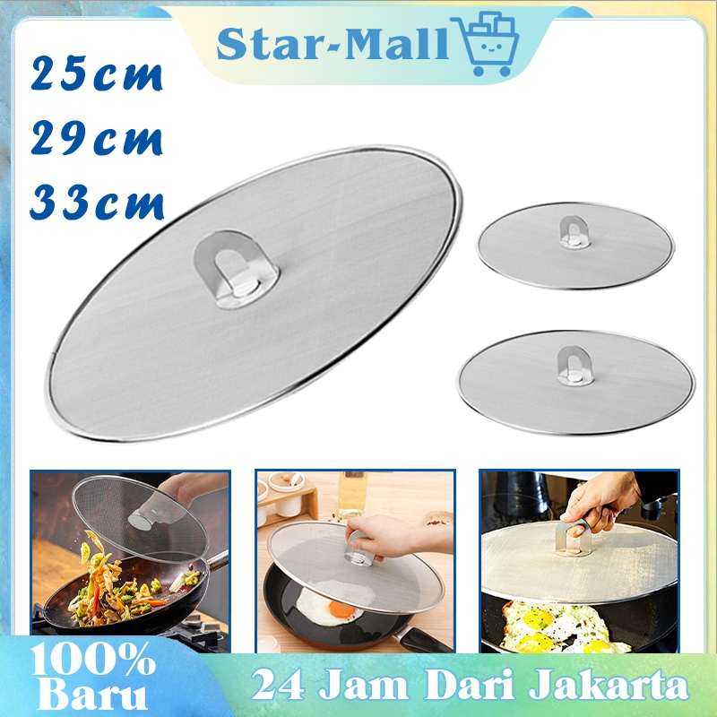 Tutup Kaca Transparan Penutup Panci Anti Percikan Minyak Oil Splatter Screen Cipratan