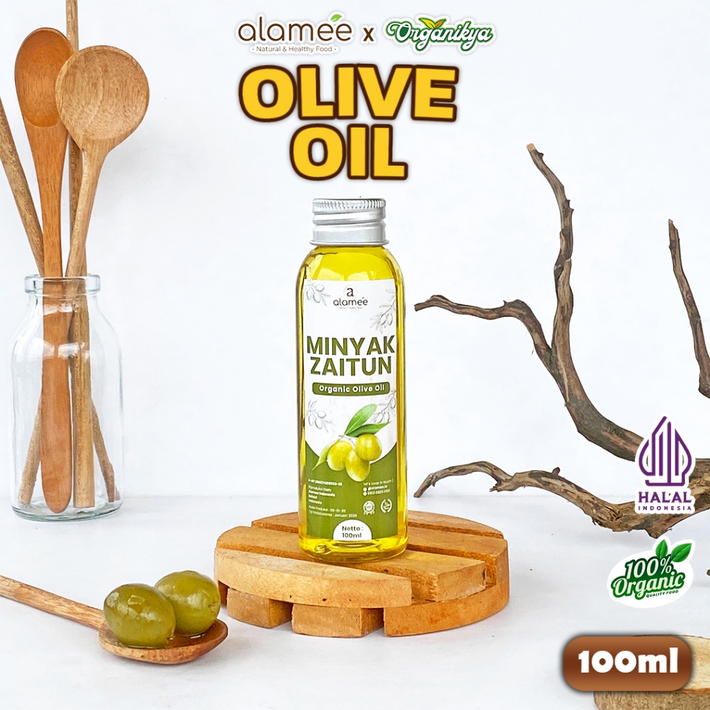 

ALAMEE Minyak Zaitun Olive Oil Extra Virgin Organic Organik Murni Asli Masakan 100ML organikya
