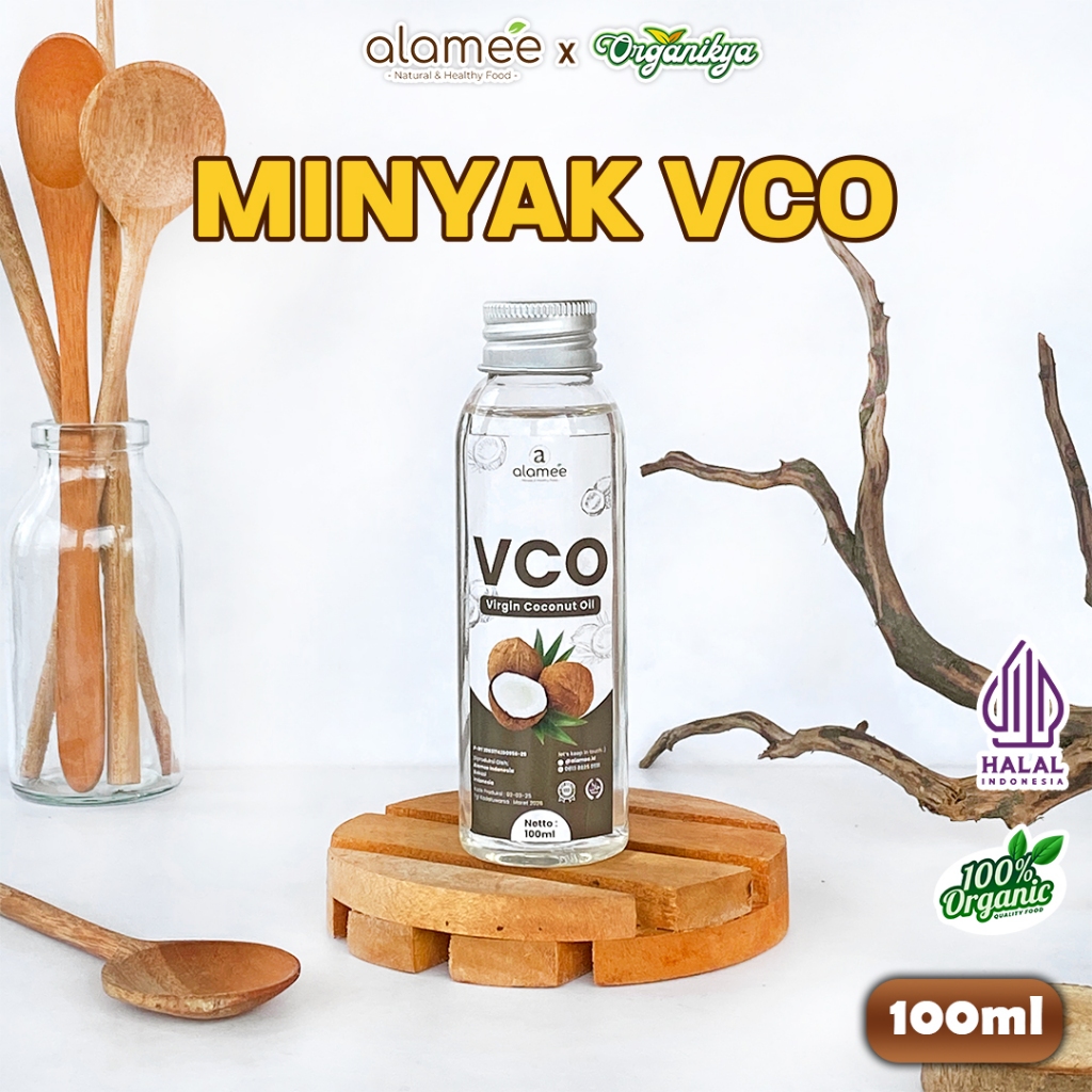 

ALAMEE Virgin Coconut Oil Minyak Kelapa Murni Extra VCO Asli Dapat Diminum Masak 100ML organikya