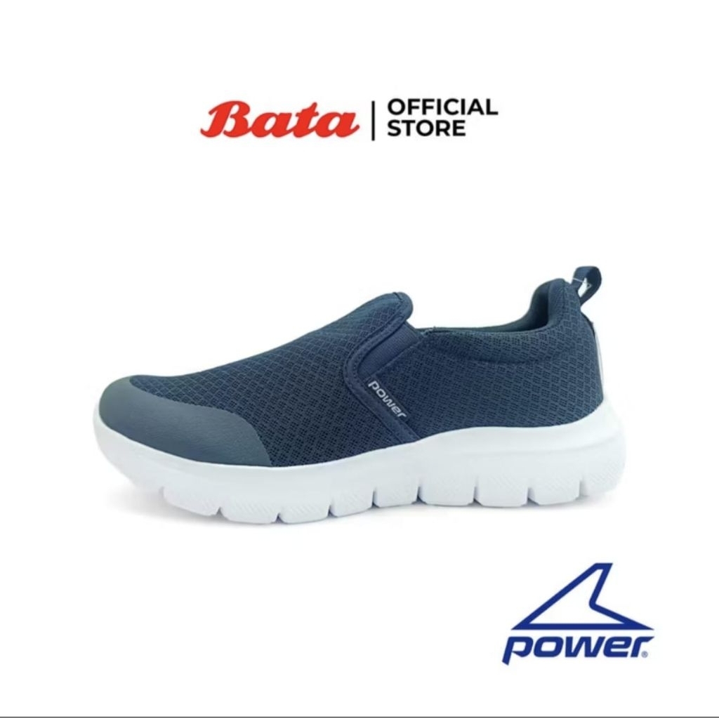 Sepatu Bata Power fleet mywalk 09 memory foam slip on sneakers pria