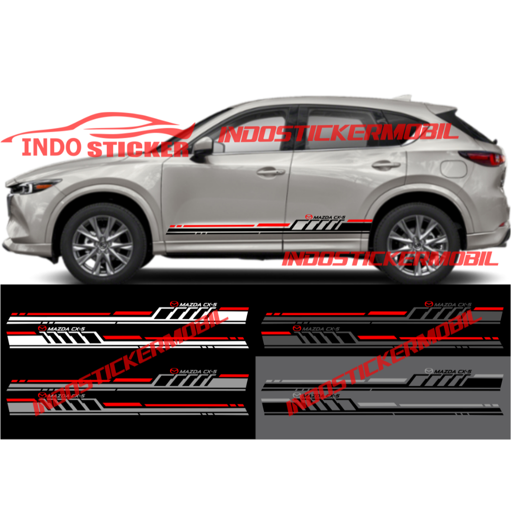 Cutting sticker mobil mazda cx 5 stiker list stripe body samping mobil mazda mazda cx 5 sticker terb