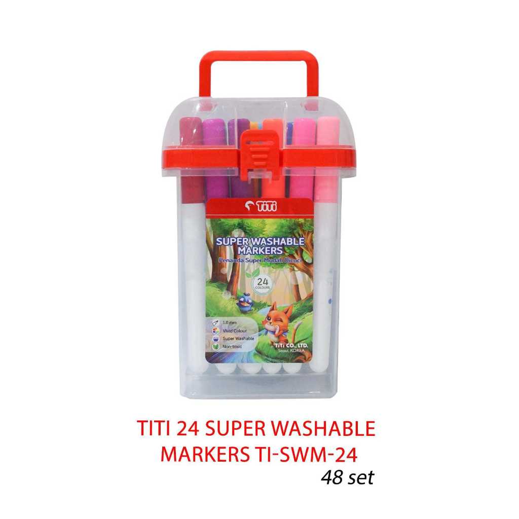

SUPER WASHABLE MARKERS TI-SWM-24 TITI
