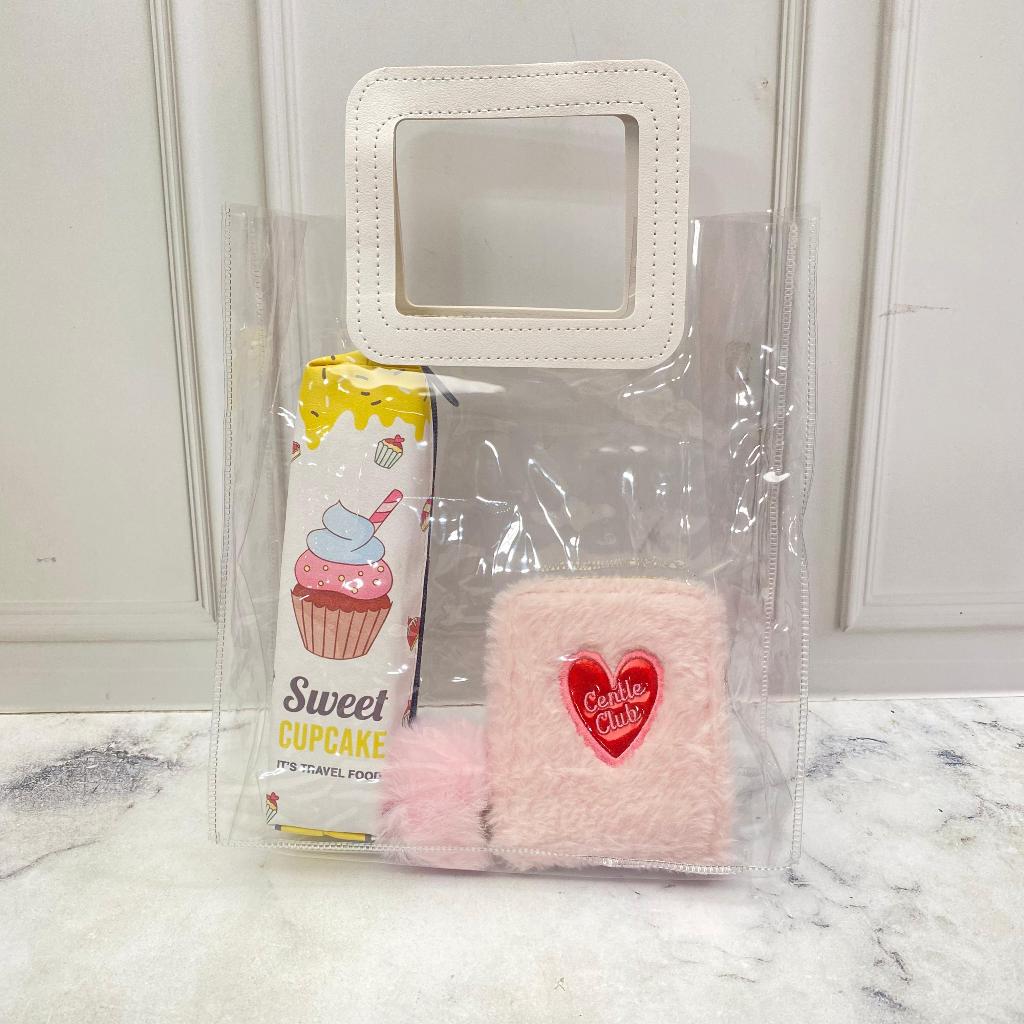 

goodiebag mika transparan gagang persegi 25x28x13 TERMURAH IMPORT BISA COD