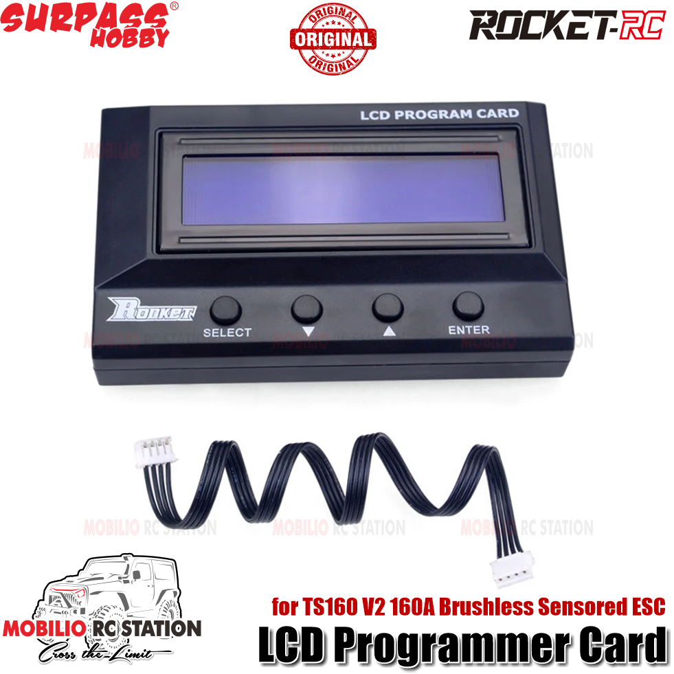 Surpass Hobby Rocket-RC LCD Programmer Card RC Drift Car for TS160 V2 160A Brushless Sensored ESC