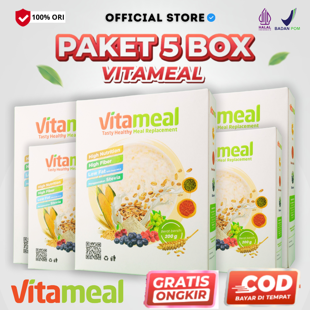 

Vitameal Sereal Sehat 5 Box Ampuh Menurunkan Gula Darah Tinggi Mencegah Diabetes Obat Herbal Fitamil