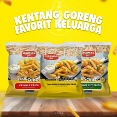

STARMAX GOLD FRENCH FRIES STRAIGHT CUT 1 KG kentang premium