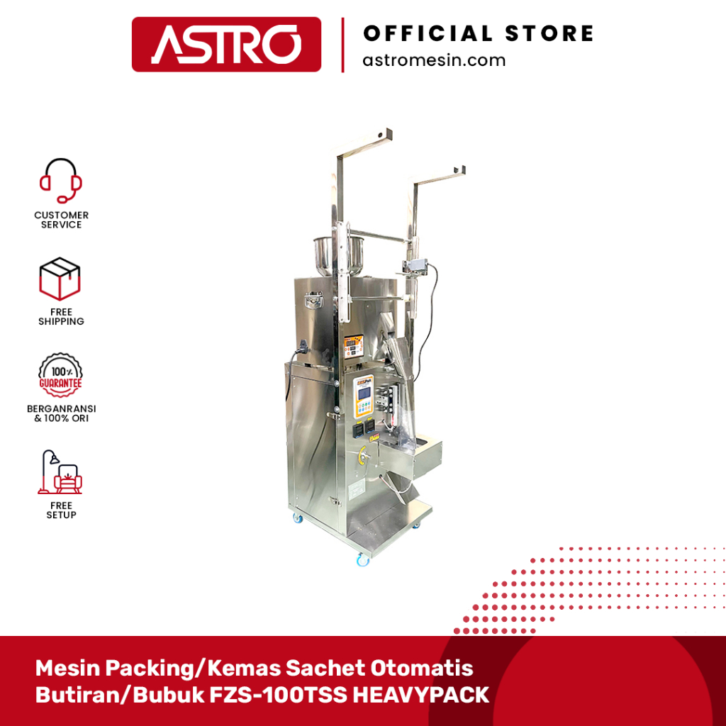 Mesin Packing/Kemas Sachet Otomatis Butiran/Bubuk FZS-100TSS HEAVYPACK