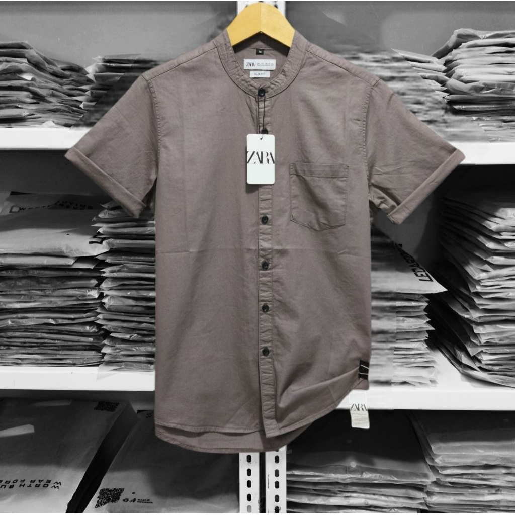 Kemeja Shanghai Premium Lengan Pendek / Kemeja Polos Kasual Style / Slim fit / Kemeja Koko Premium t