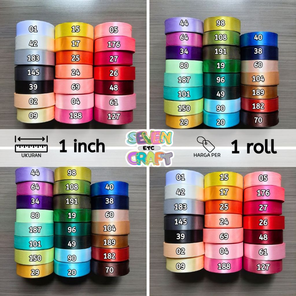 

Pita Satin 1 inch ( 2,5 cm )