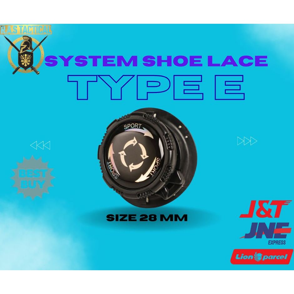 2PCS/Set Automatis Rotating Shoelace Buckle Tali Sepatu Putar tali sepatu boa system tali sepatu put