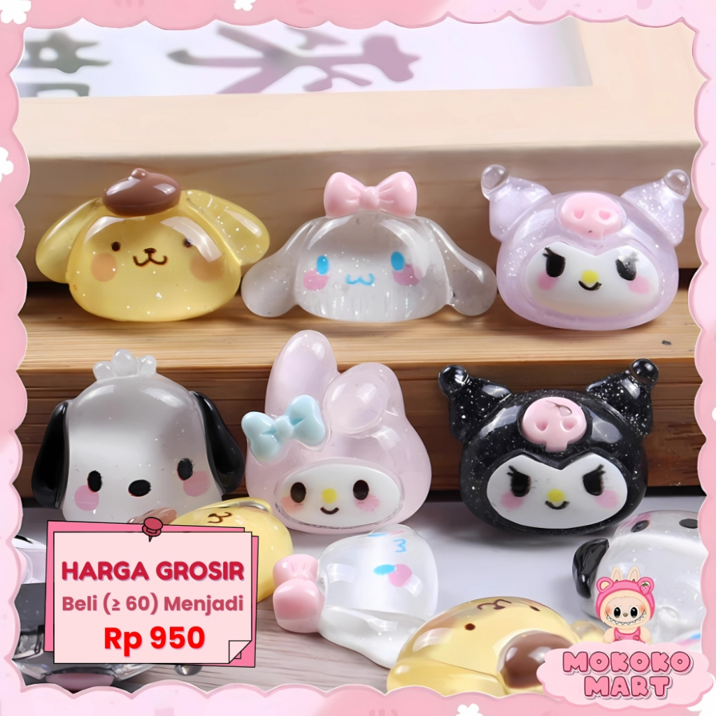 

MM Stiker 3D Per Pcs DIY Dekorasi Case HP NailArt Aksesoris Kuku Lucu Imut Resin Clay Bling Murah