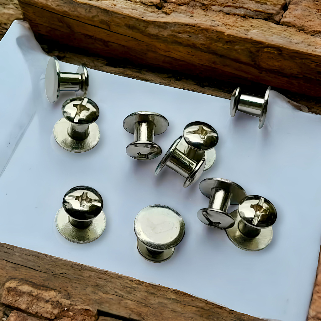 Mur baut 6mm untuk sabuk kulit tas dan lainnya 8 pcs