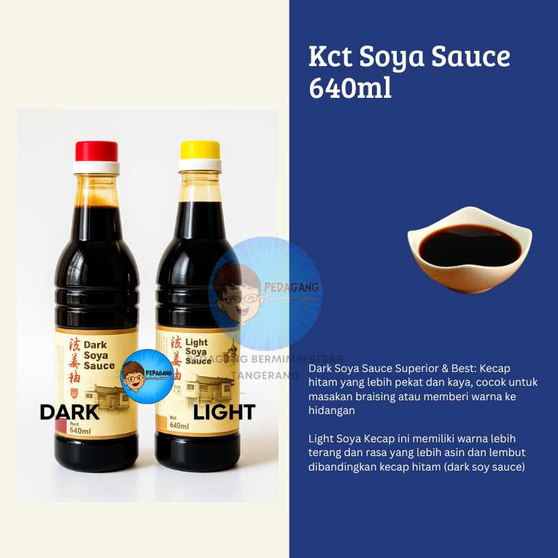 

KCT Light Dark Soya Sauce 640ml / Kwong Cheong Thye Soy Sauce