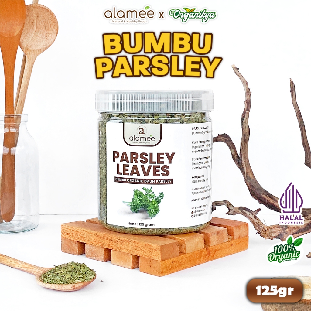 

Daun Parsley Peterseli Kering Dried Persley Flakes Leaves Bumbu Masak Dapur Masakan 125G organikya
