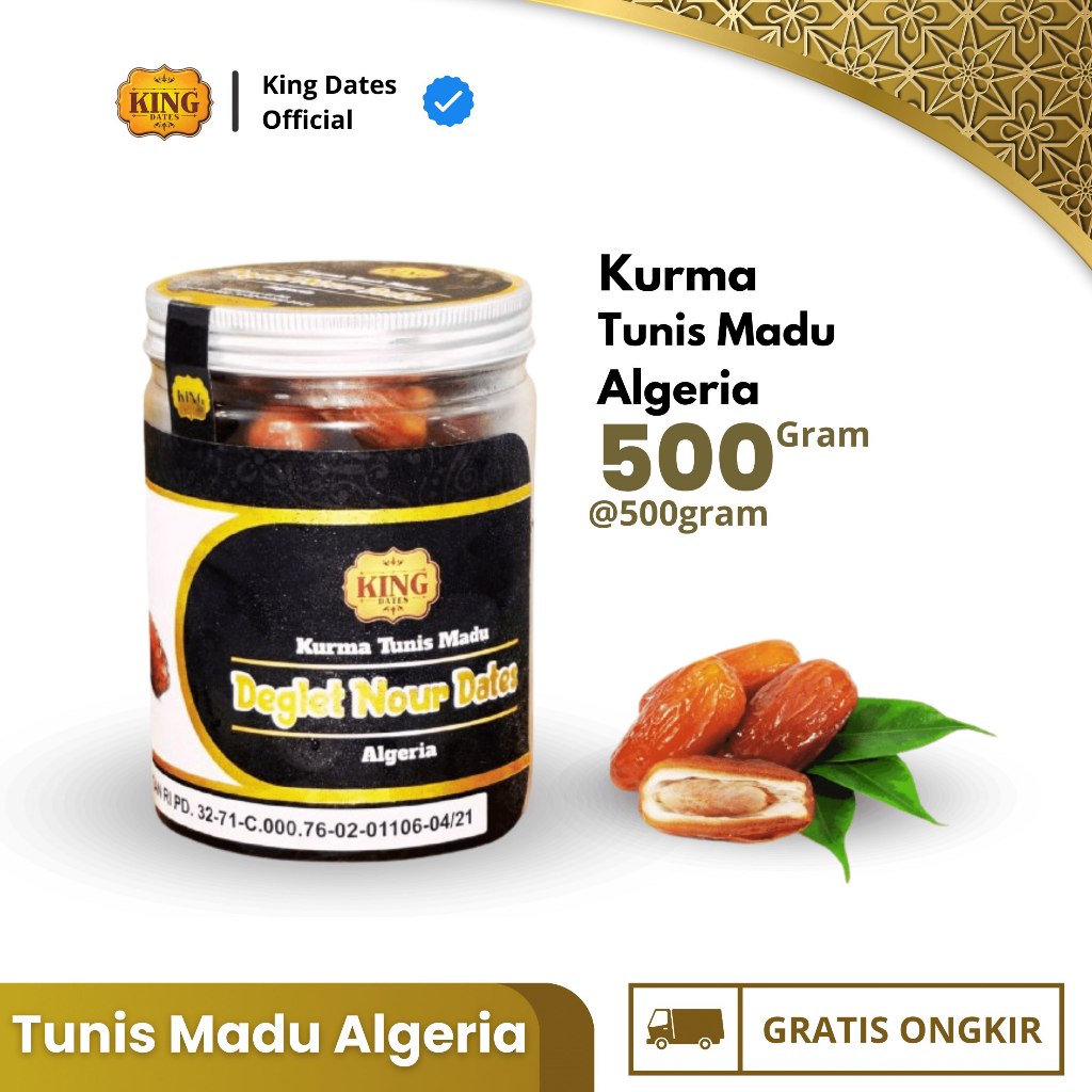 

KING DATES - Kurma Tunis Madu 500 Gr Deglet Nour