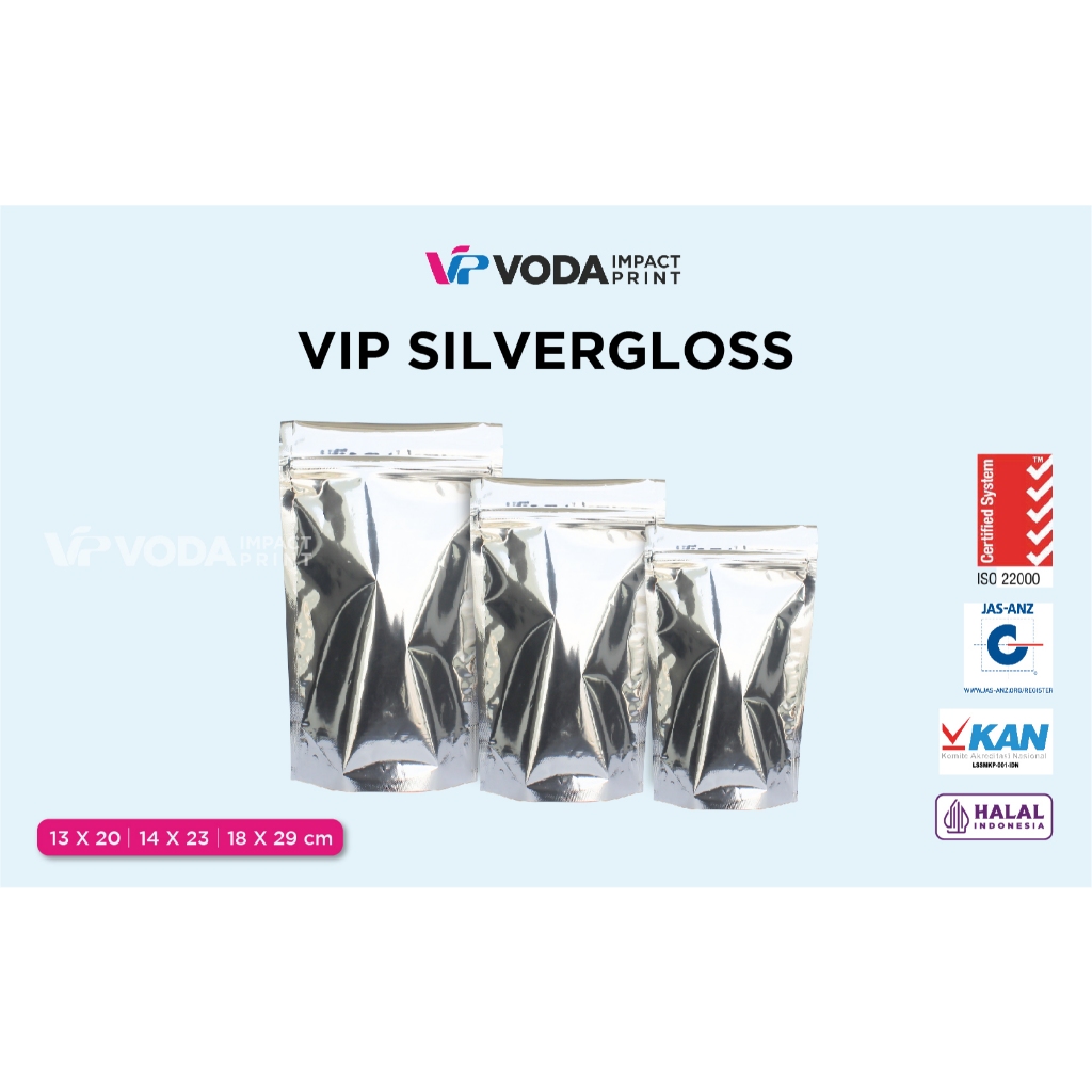 Standing pouch metalize 18x29