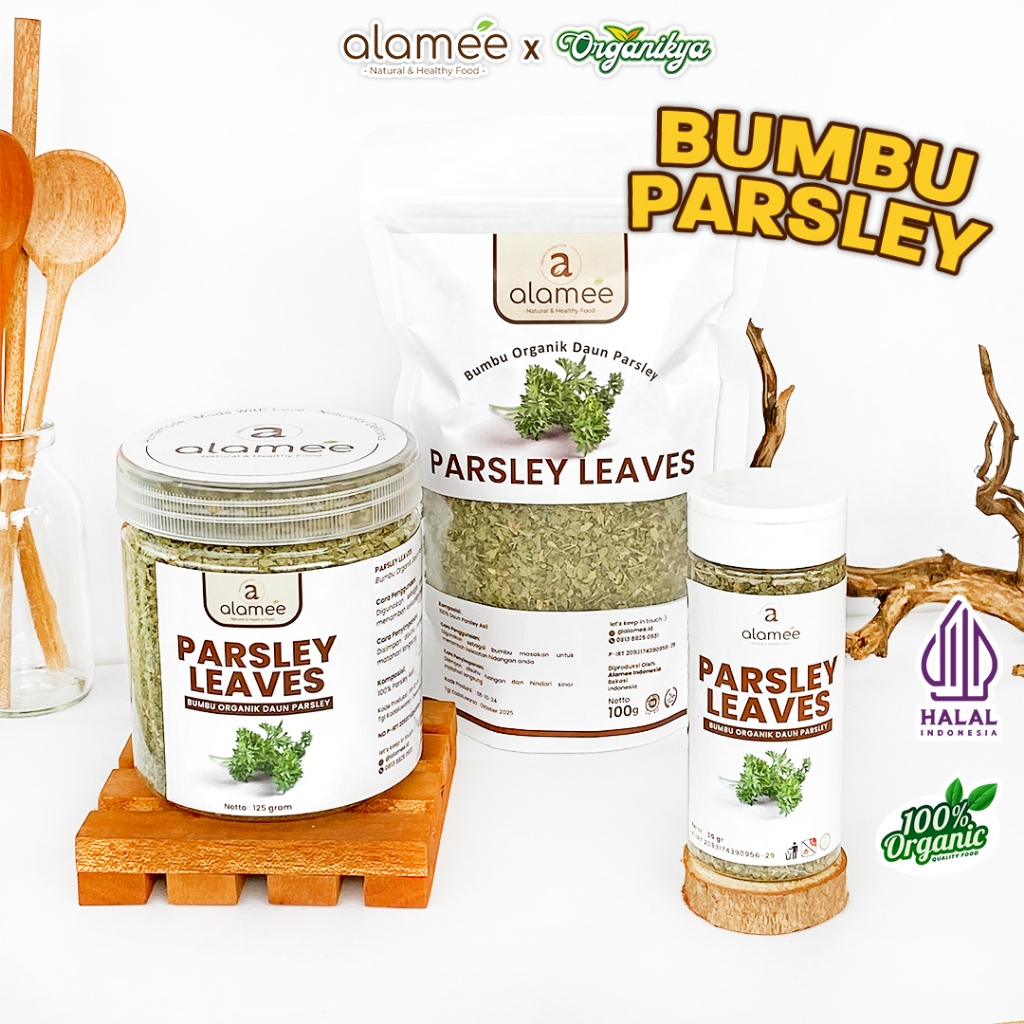 

ALAMEE Parsley Kering Dried Persley Flakes Daun Peterseli Leaves Bumbu Masak Dapur organikya