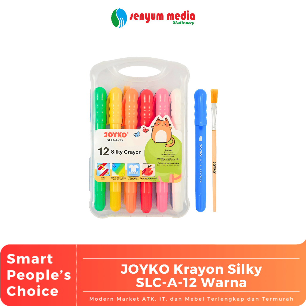 

JOYKO - Crayon Silky/krayon Putar SLC-A-12 Warna | Oil Pastel Anak ( 1 pcs 12 warna ) (S:PCS)