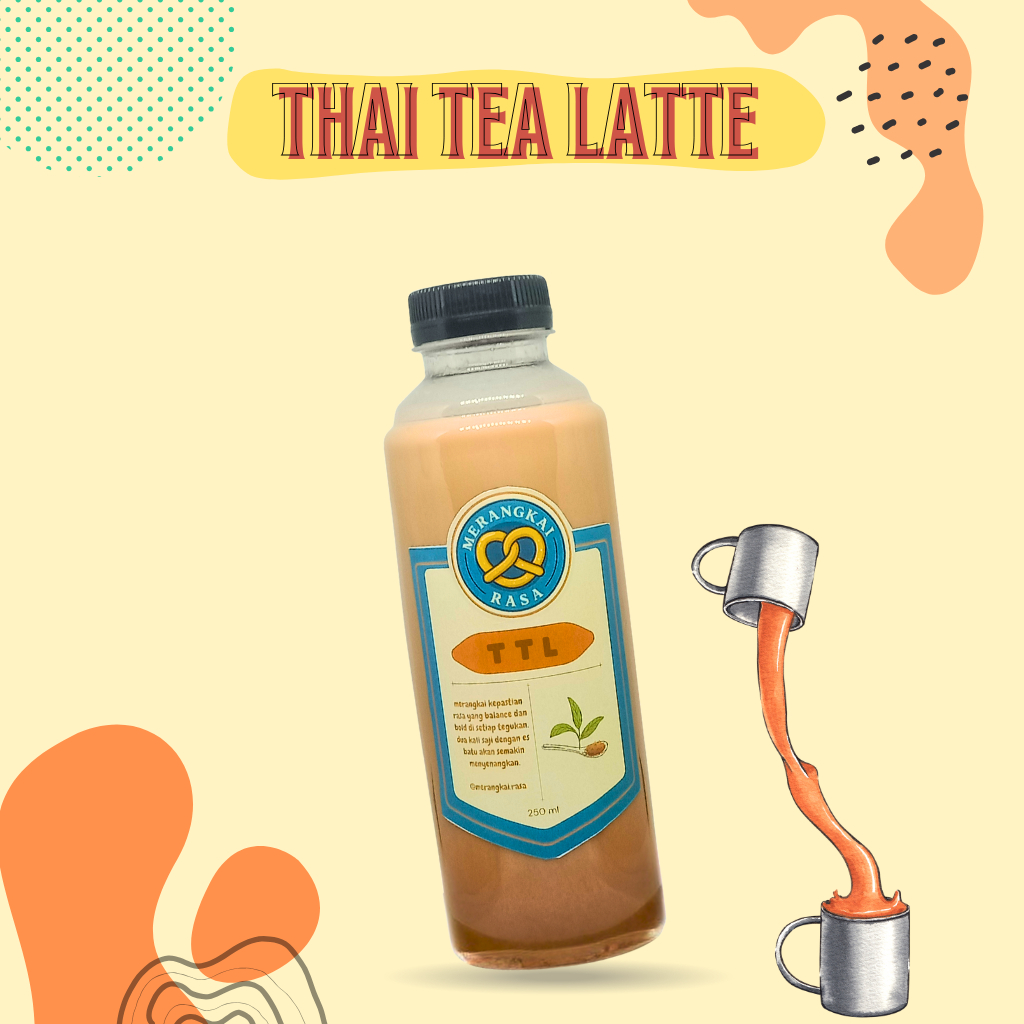 

Thai Tea Asli Premium 250ml - Creamy, Kental, & Segar, Cocok Disajikan Dingin