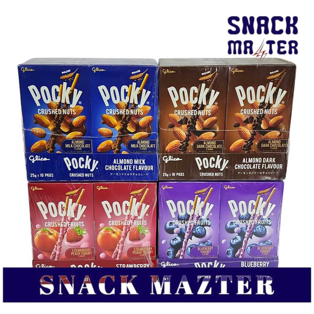 

Glico Pocky Crushed Nuts , Crushed Fruit PACK - Netto 38gr x 10 bks