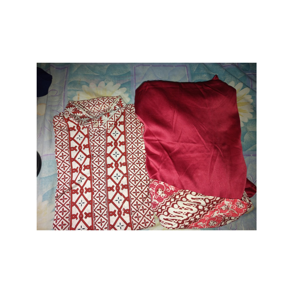 Preloved Gamis dan kemeja couple pria wanita ukuran xl