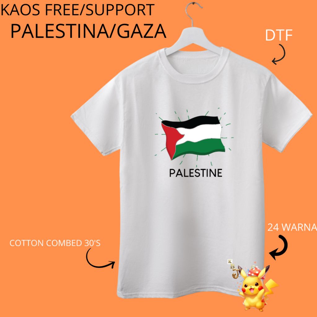 Baju kaos Palestina Kaos Save Gaza cowok cewek anak dewasa Klinikbajujkt type5