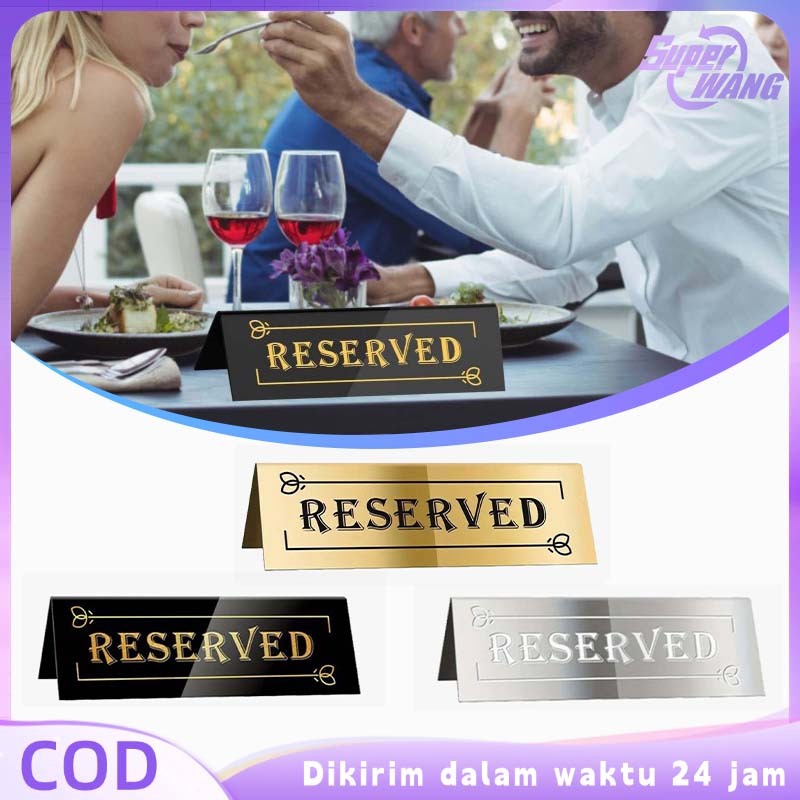 

Papan Meja Reserved Akrilik Reserved Table Sign Papan Reserved Untuk Restoran Dan Kafe