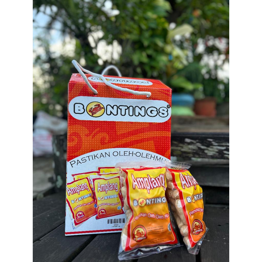 

Cemilan Snack seafood BONTINGS paket amplang ikan tengiri 10 pcs amplang ukuran tanggung