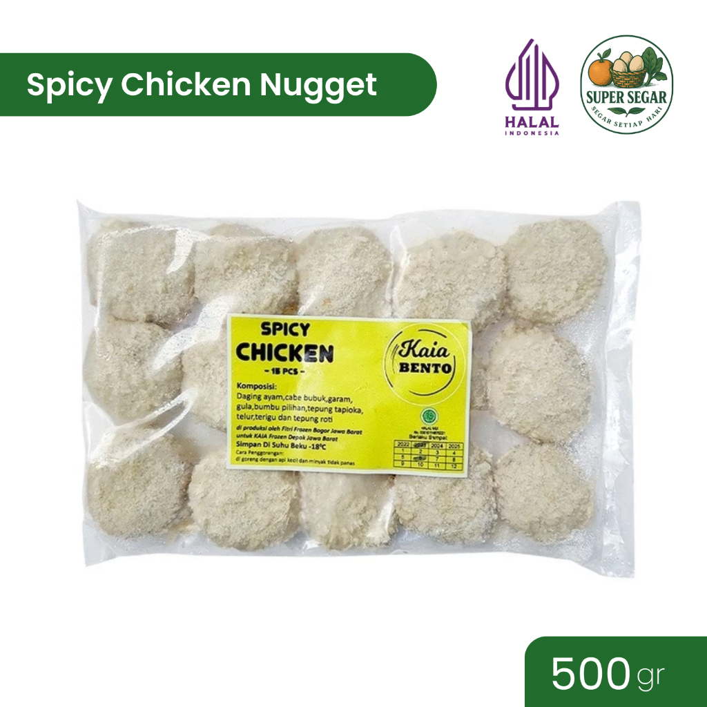 

Kaia Bento Spicy Chicken Nugget 500gr Frozen Super Segar
