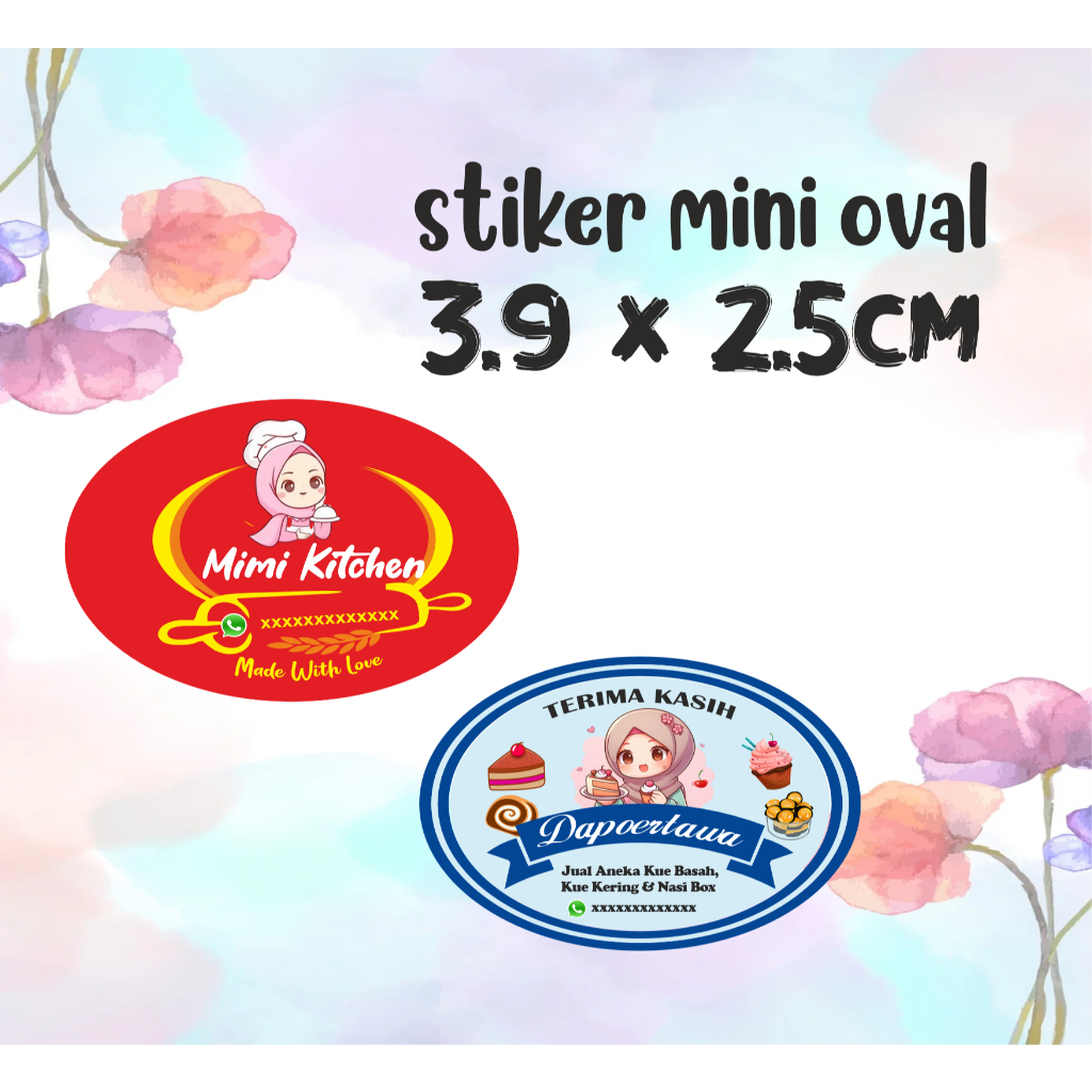 

STIKER MINI OVAL 3,9X2,5CM BUAT KUE BASAH, DONAT, DAN JAJANAN PASAR
