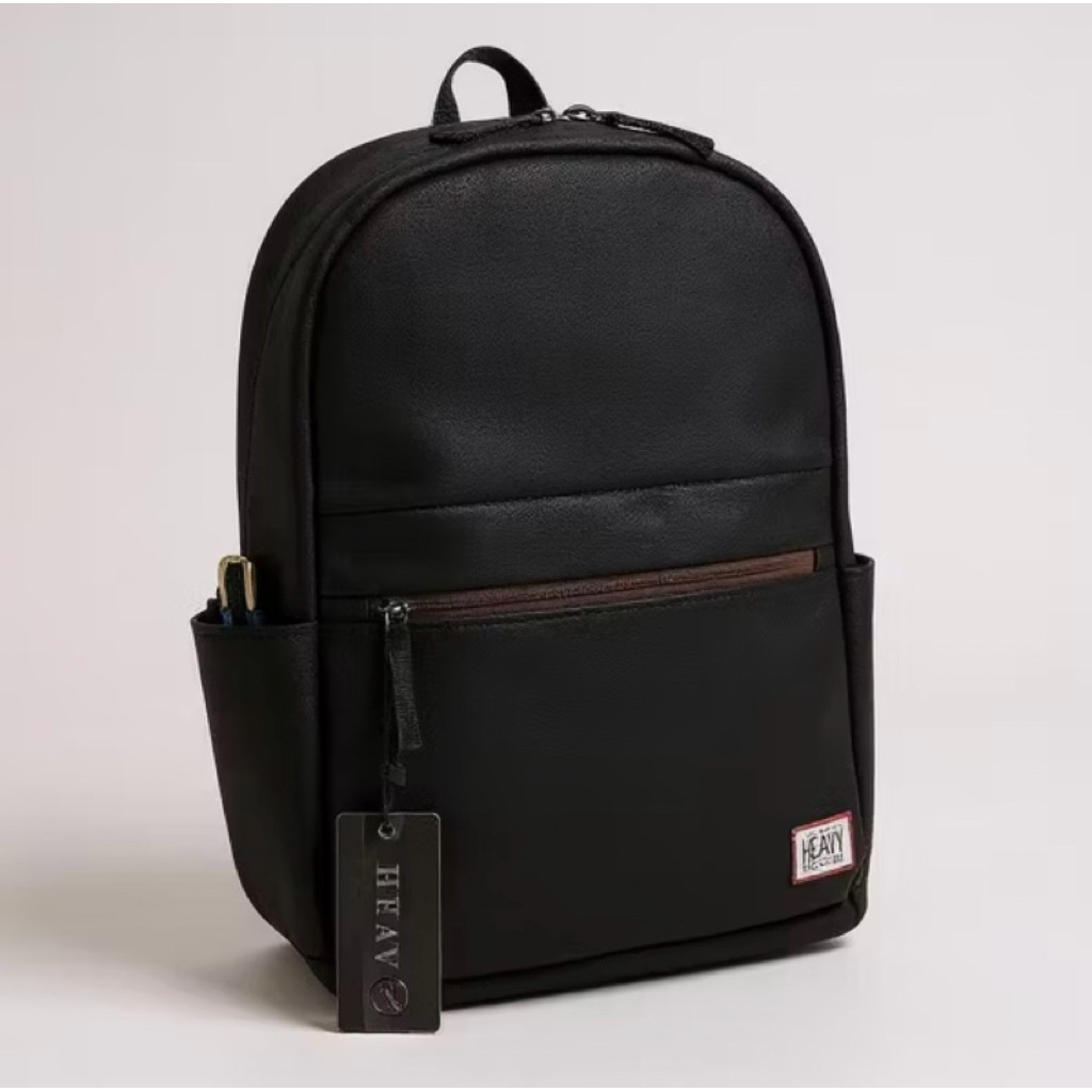 Heavy Bag Backpack Pria Hitam Tas Ransel Sekolah / Tas Gendong Punggung / Tas Sekolah Hitam