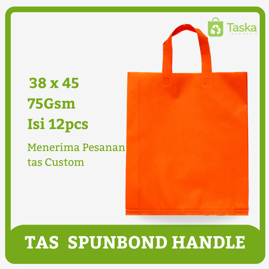 

Taska - Tas Spunbond Handle 38x45 Warna Orange Harga Satuan Goodiebag Souvenir Sembako