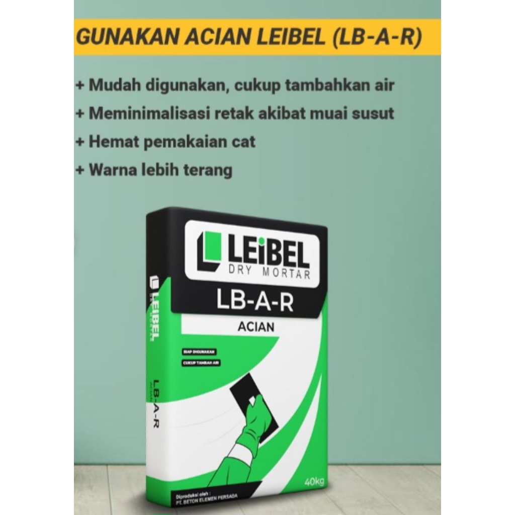 Acian Bata Ringan LB-A-R Leibel Semen Instan Mortar