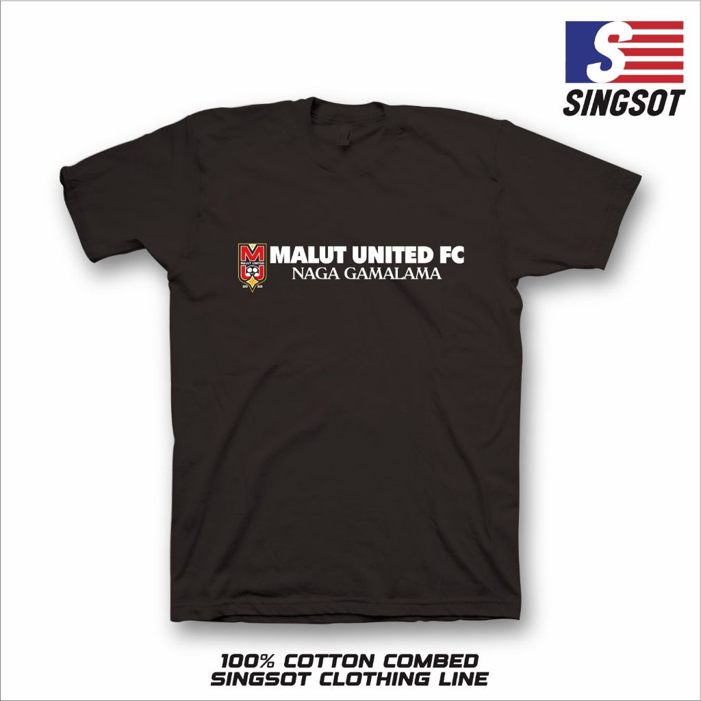 KAOS OFFICIAL MALUT UNITED FC KAOS SUPORTER MALUKU UTARA FC KAOS BOLA DISTRO KATUN HITAM
