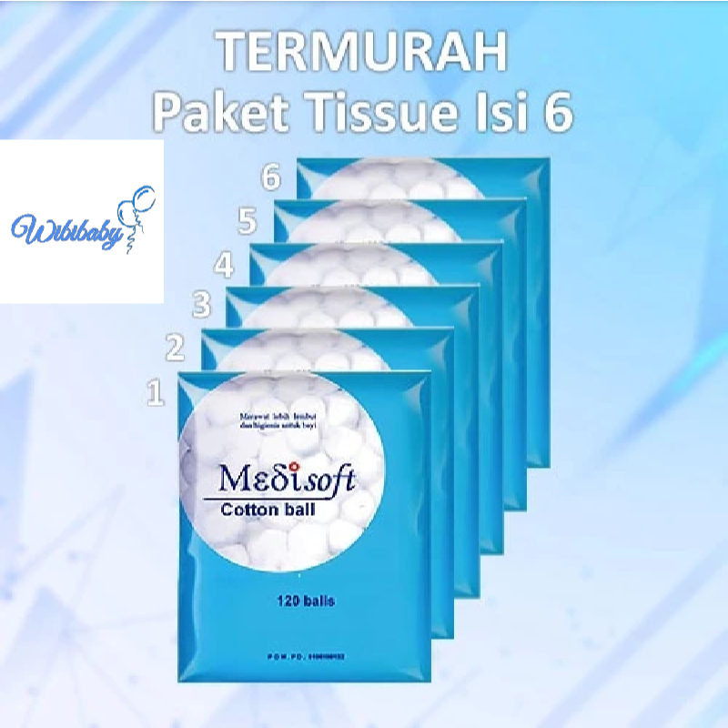 GROSIR ECER Medisoft Cotton Ball / Kapas Bola / Kapas Bulat isi 120