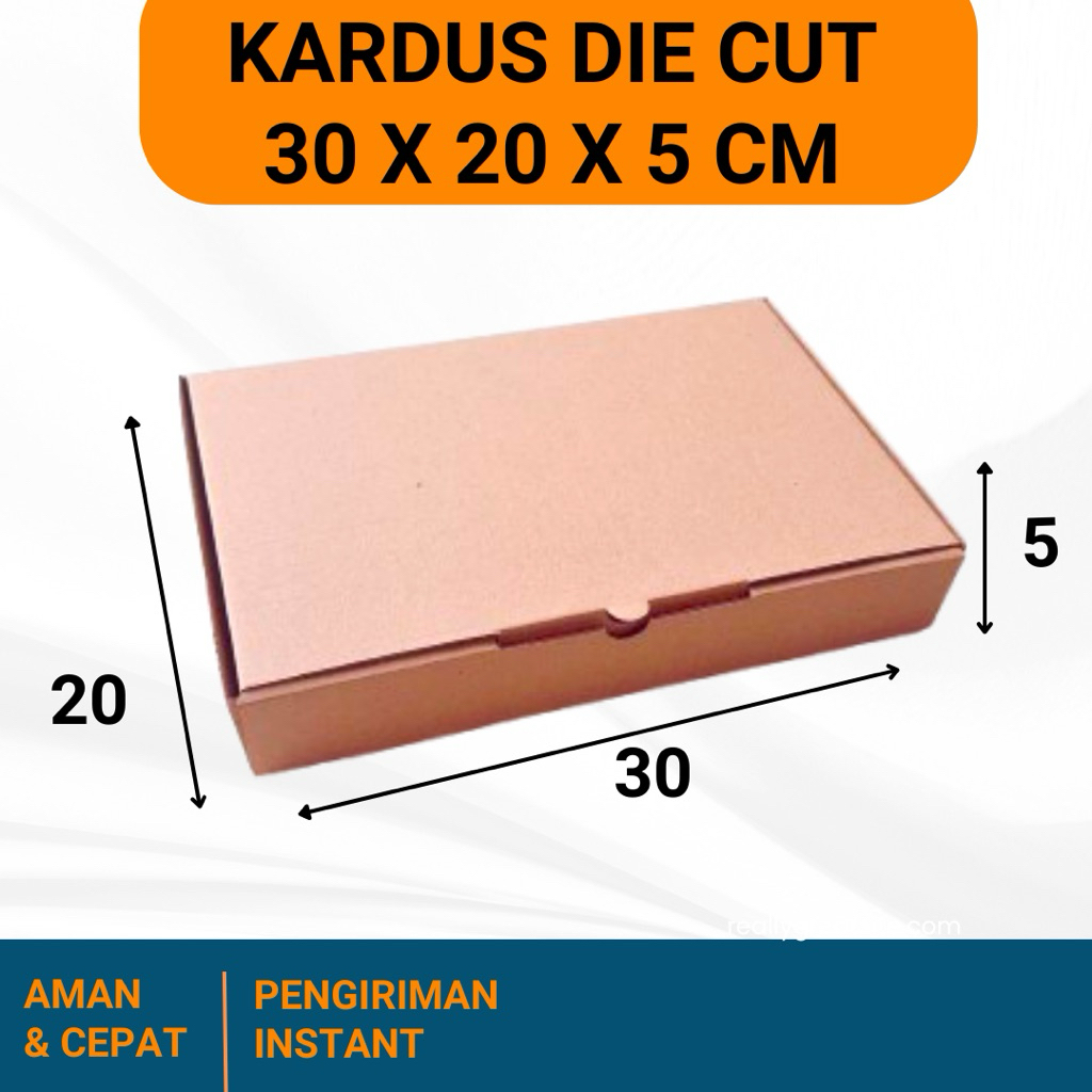 

KARDUS 30x20x5 cm / BOX KARTON CORUGATED DIE CUT E-FLUTE