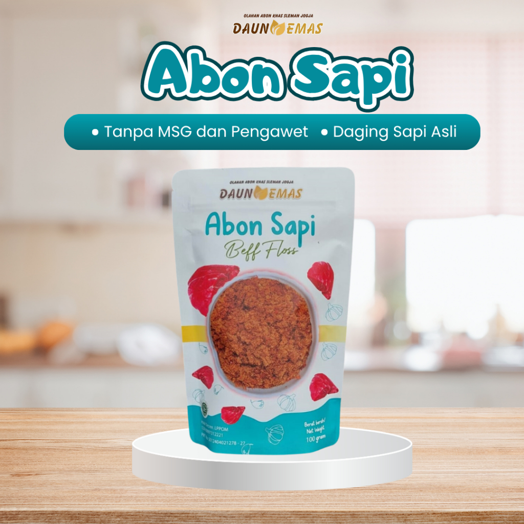 

Abon Sapi Asli Premium Daun Emas Single Pack
