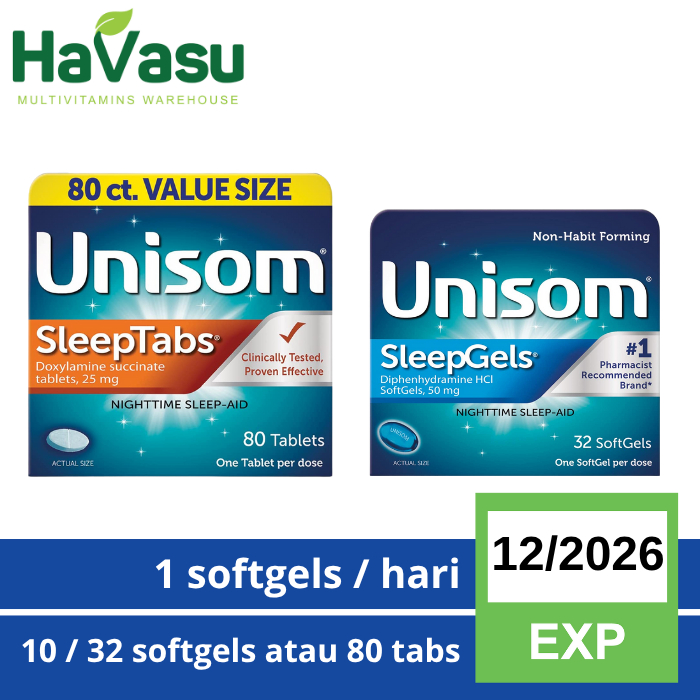 Unisom SleepTabs SleepGels Sleep Aid Insomnia