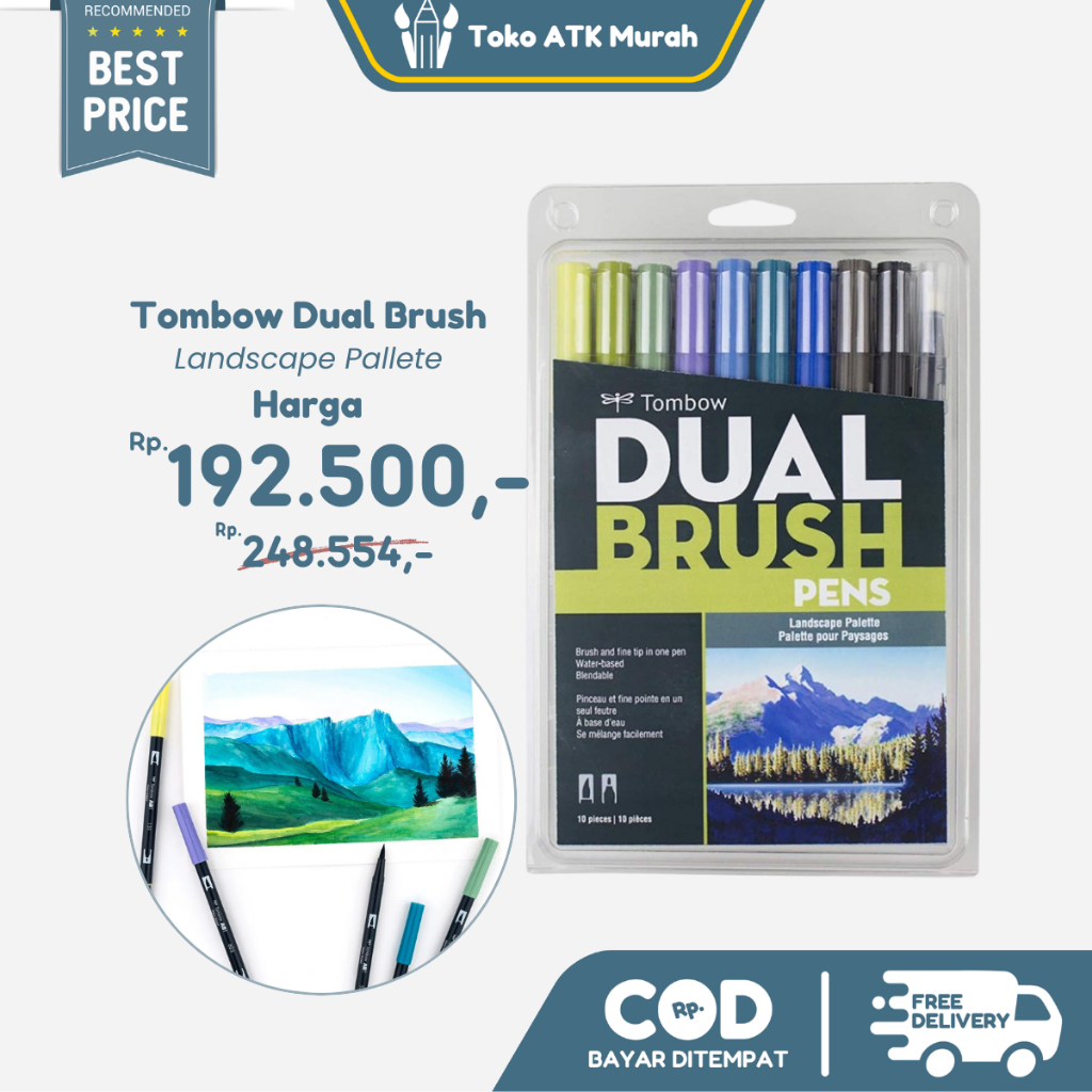 

Tombow Dual Brush Pen Set 10 - Landscape Palette