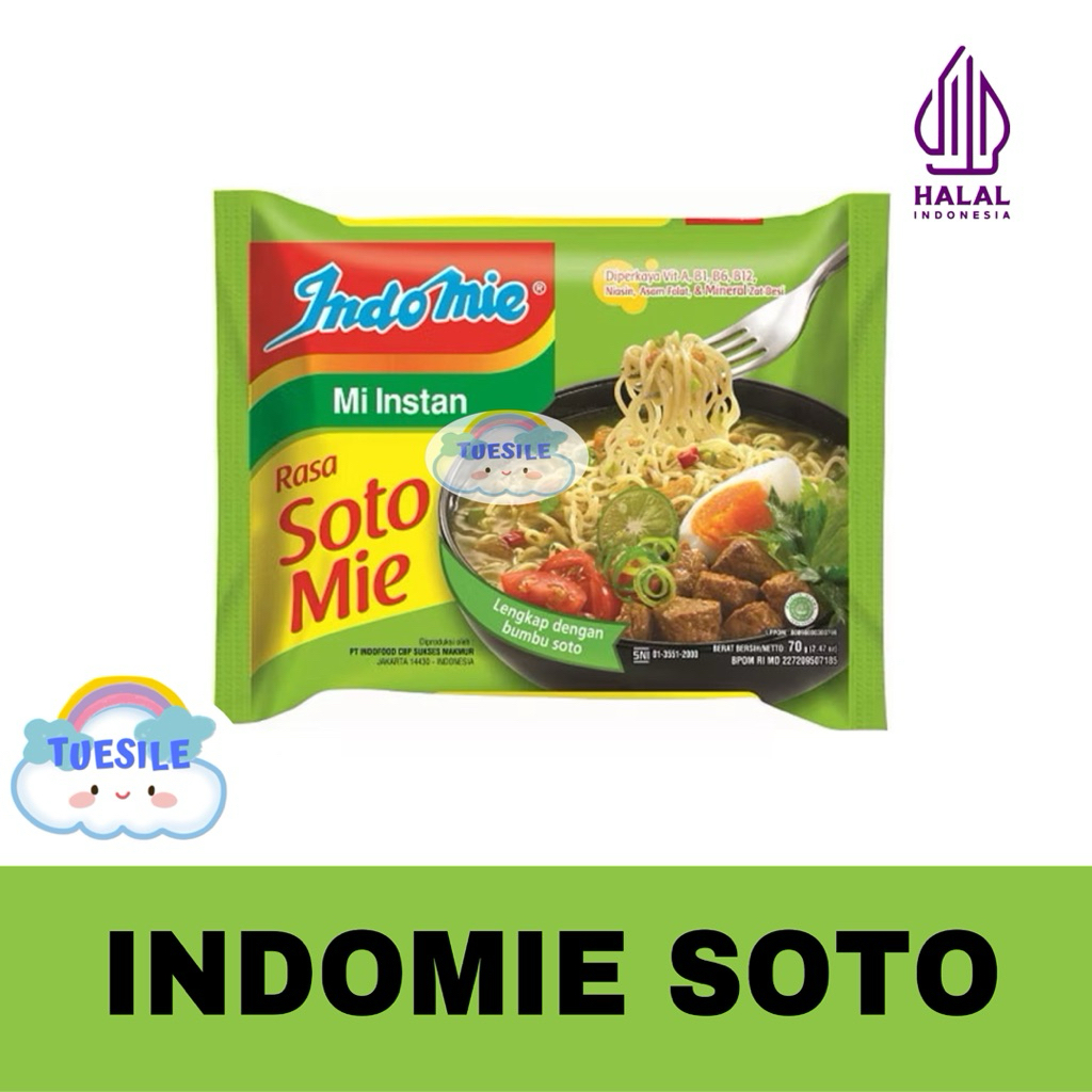 

Indomie Soto Mie / INDOMIE MI INSTAN RASA SOTO MIE 70gr