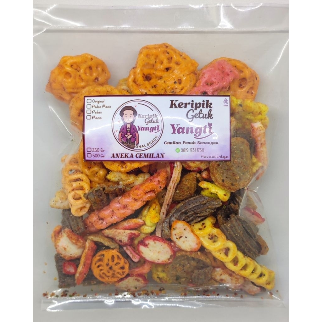 

Kerupuk Seblak Campur Pedas 250 gr