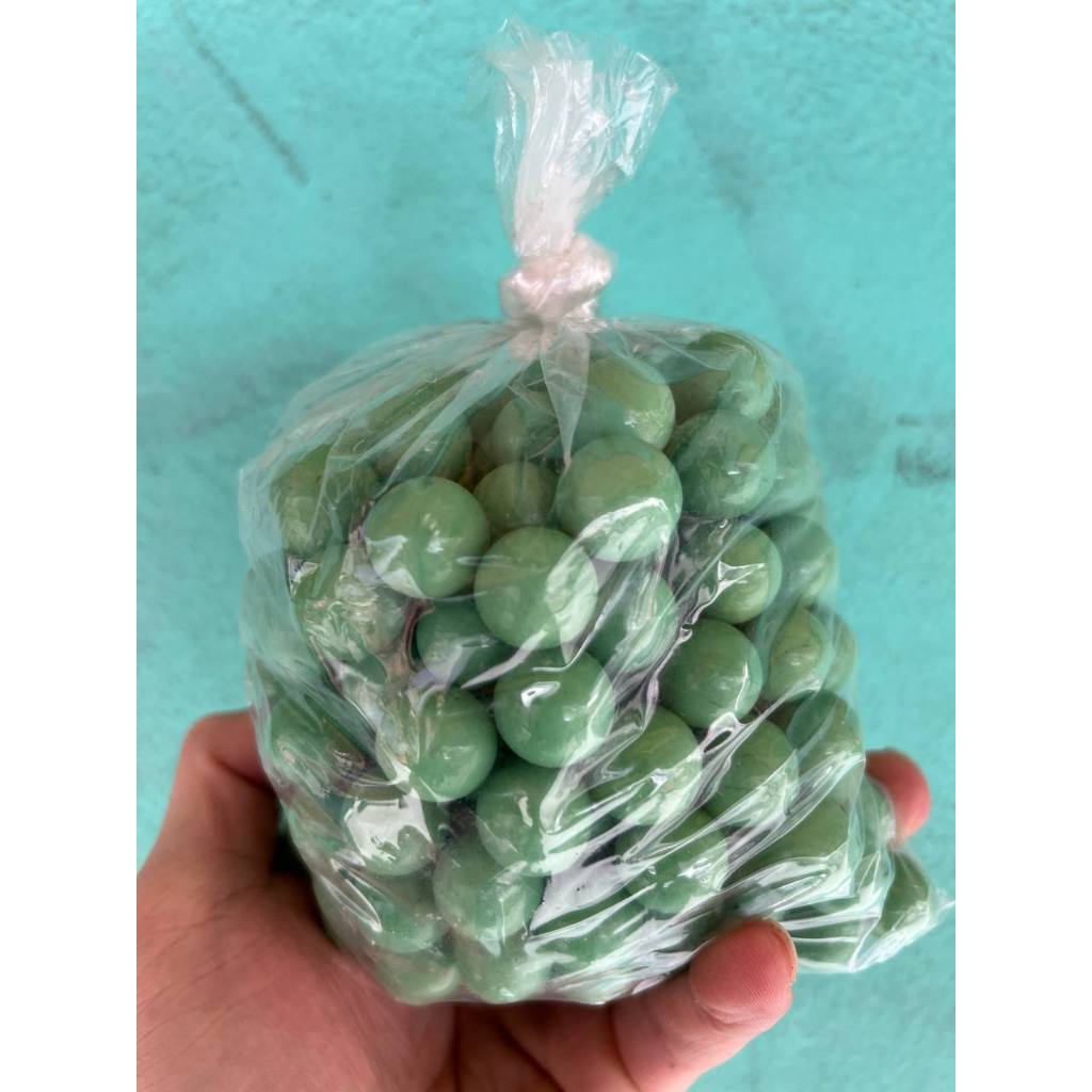 Mainan anak kelereng mainan kelereng kaca warna safir hijau safir hijau tosca isi 1 kg