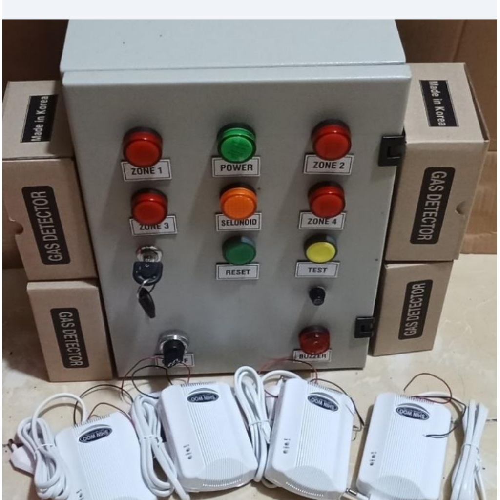panel gas detector 4zone+ 4detector sinwoo