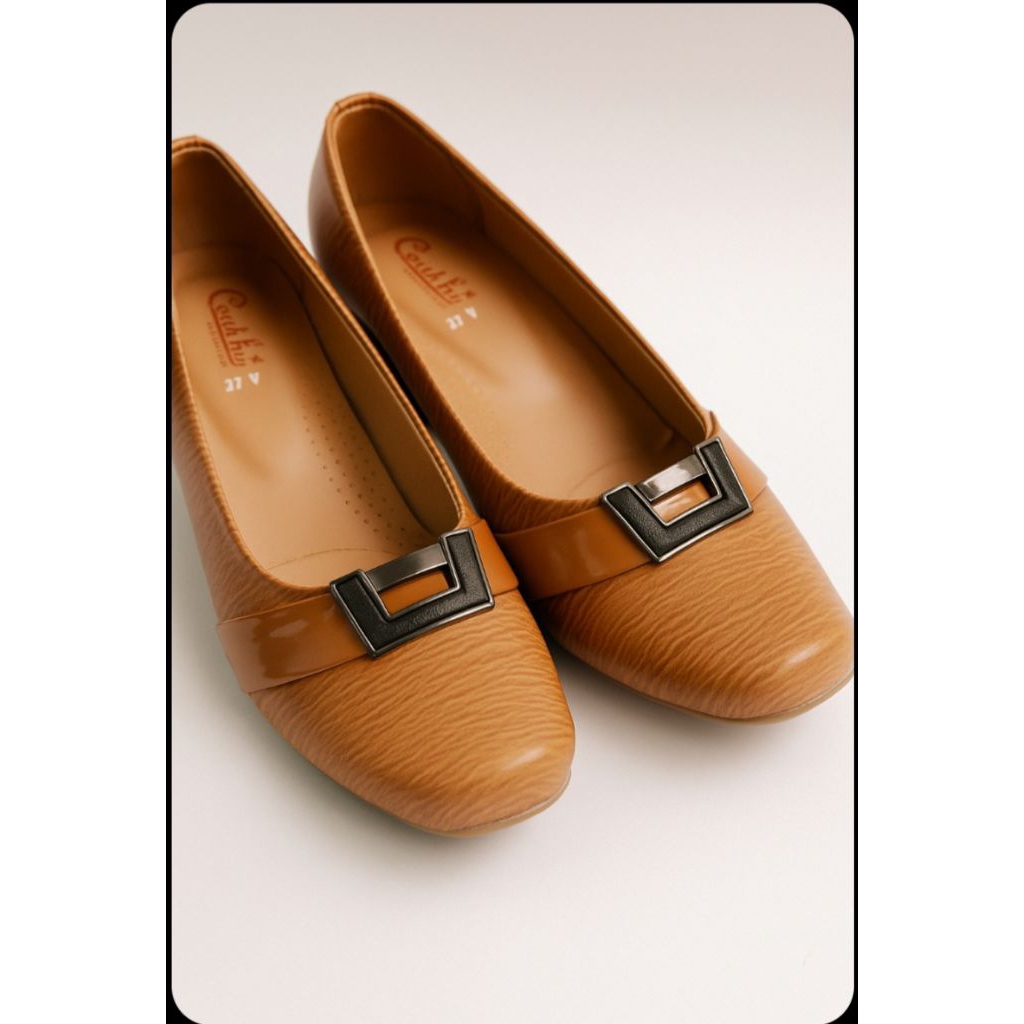 sepatu pantofel wanita kulit asli